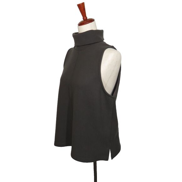 OGL FuzzLuxe Wool Blend Soft Heavyweight Sleeveless Turtleneck Top Gray Sz Small - Picture 3 of 6